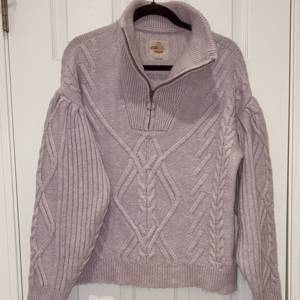 Anthropologie Daily Practice Cable Knit Pullover Sweater - Picture 2 of 10